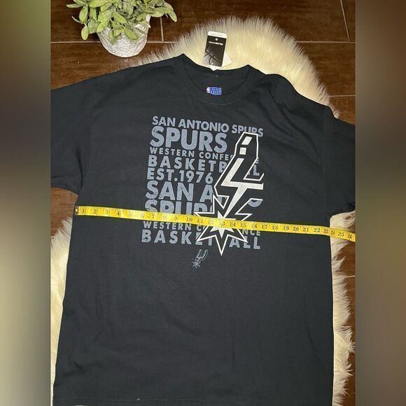 NBA San Antonio Spurs basketball black T shirt sz XL - Picture 5 of 6